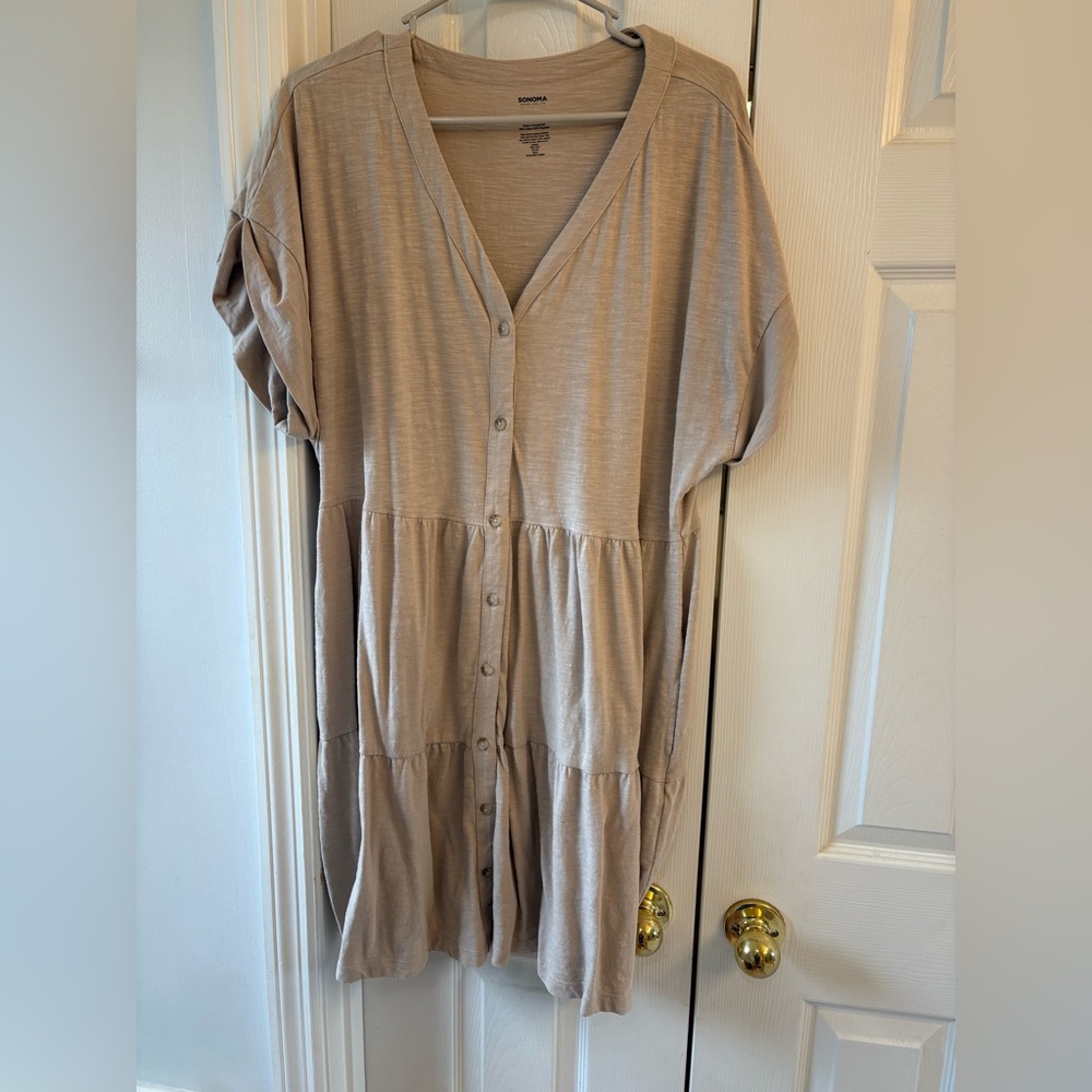Sonoma Beige Cotton Blend Top
